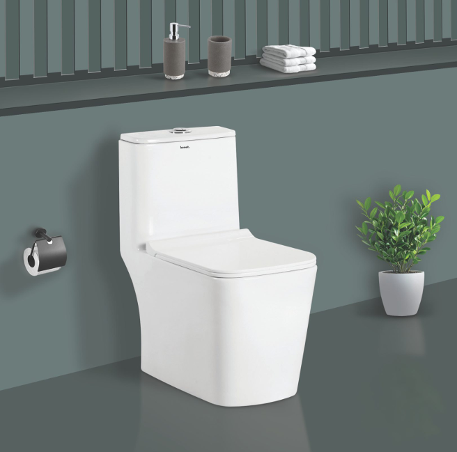 Konet OP-101 One Piece Siphonic Rimless Toilet with Soft Close Seat
