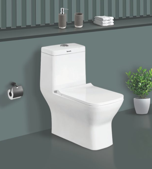 Konet OP-107 One Piece Siphonic Rimless Toilet (White)