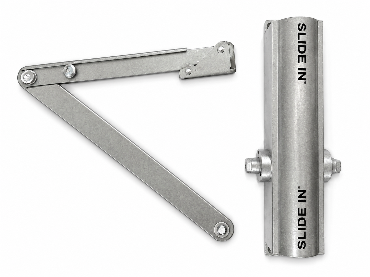 Slide In Door Closer | Silver Hydraulic Door Closer | 80 kg Capacity | Heavy Duty Door Closing Mechanism for Wooden, Metal and Commercial Doors|Pack 1