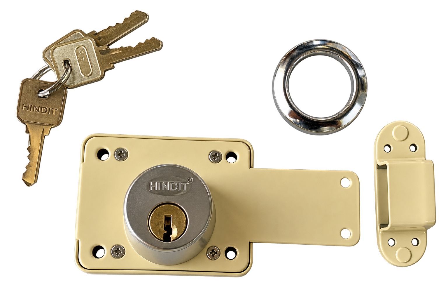 Intra Door Lock | 3 Turn Inter Door Lock | Heavy Duty Main Door Lock for Home & Office | 3 Turn Security Mechanism|Pack 1 image 2