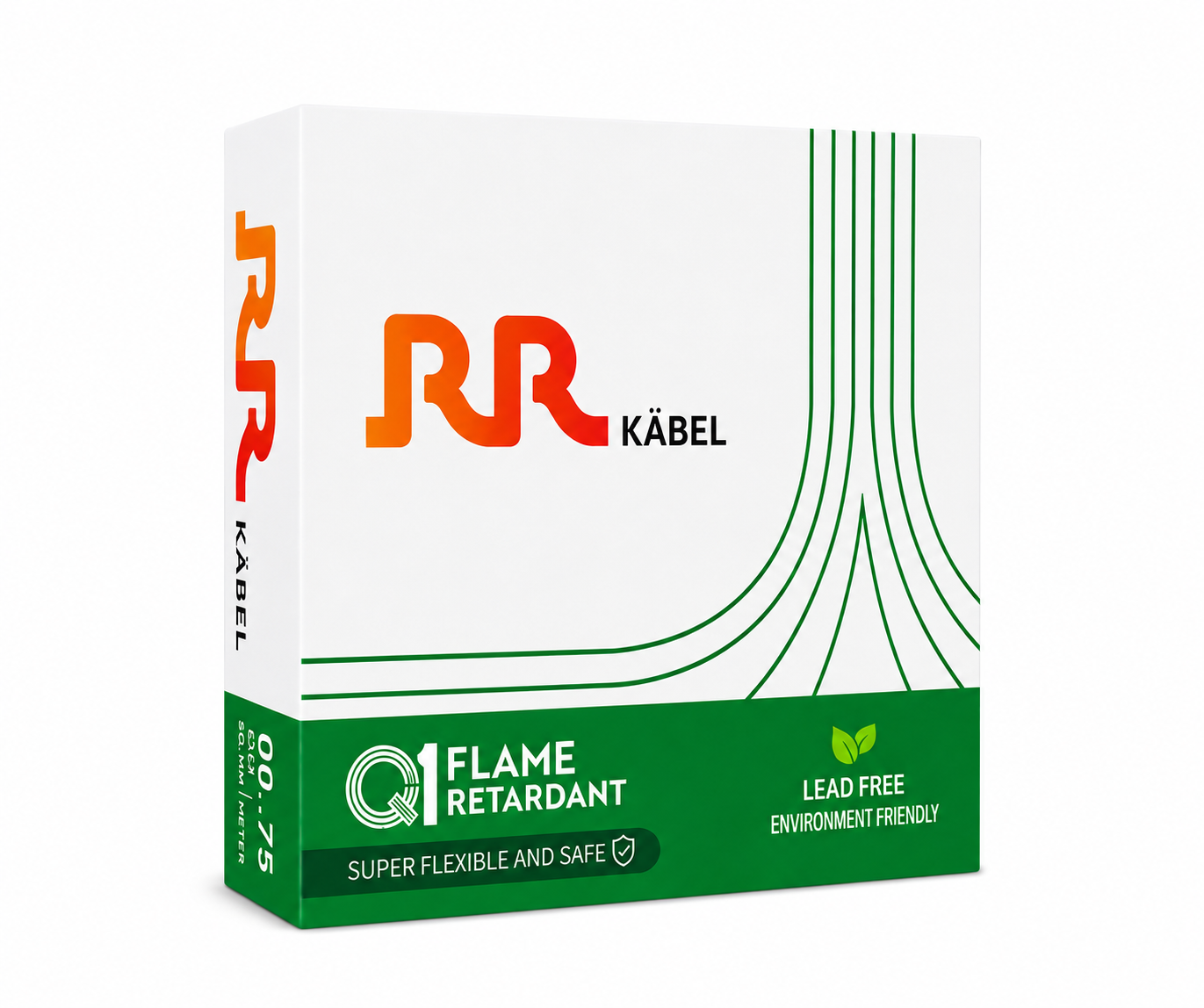 RR Kabel | Q1 Flame Retardant Cable | 0.75 Sq mm | Super Flexible Single Core | Current Rating: 9A Casing, 8A Concealed | 90m Coil | Pack of 1 image 2