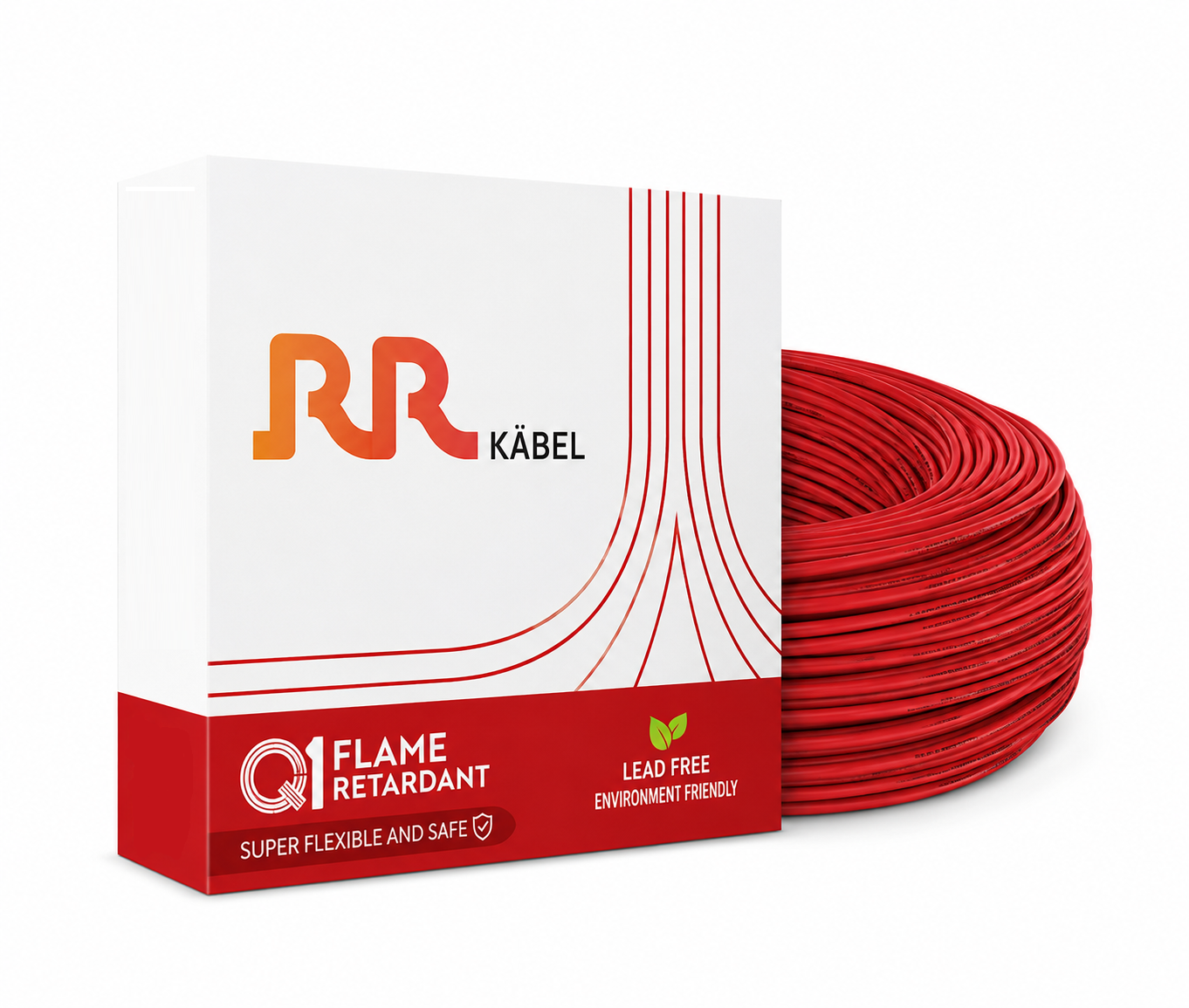 RR Kabel|Q1 Flame Retardant Super Flexible Single Core House Wire | 90m Coil | Pack of 1