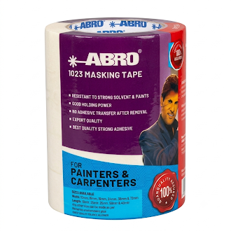 ABRO |Masking Tape | For Painters & Carpenters | Solvent & Paint Resistant | Strong Adhesive | PACK 1 image 2