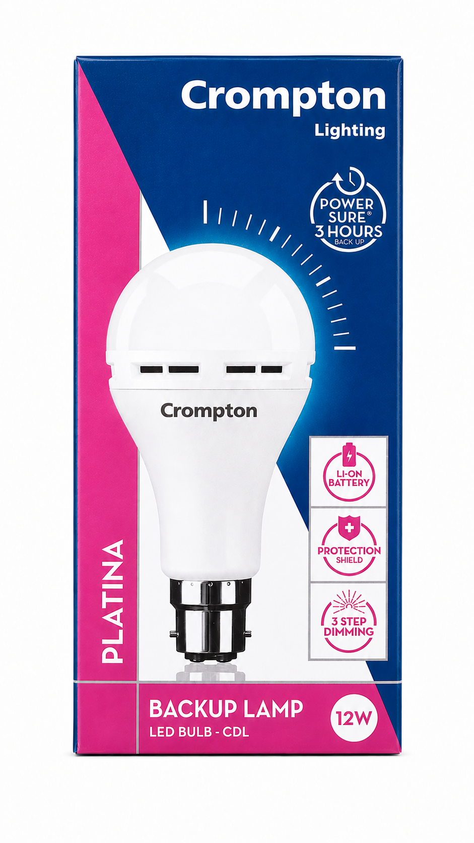 Crompton Platina Backup LED Bulb | Rechargeable Emergency Lamp| PACK 1 image 2