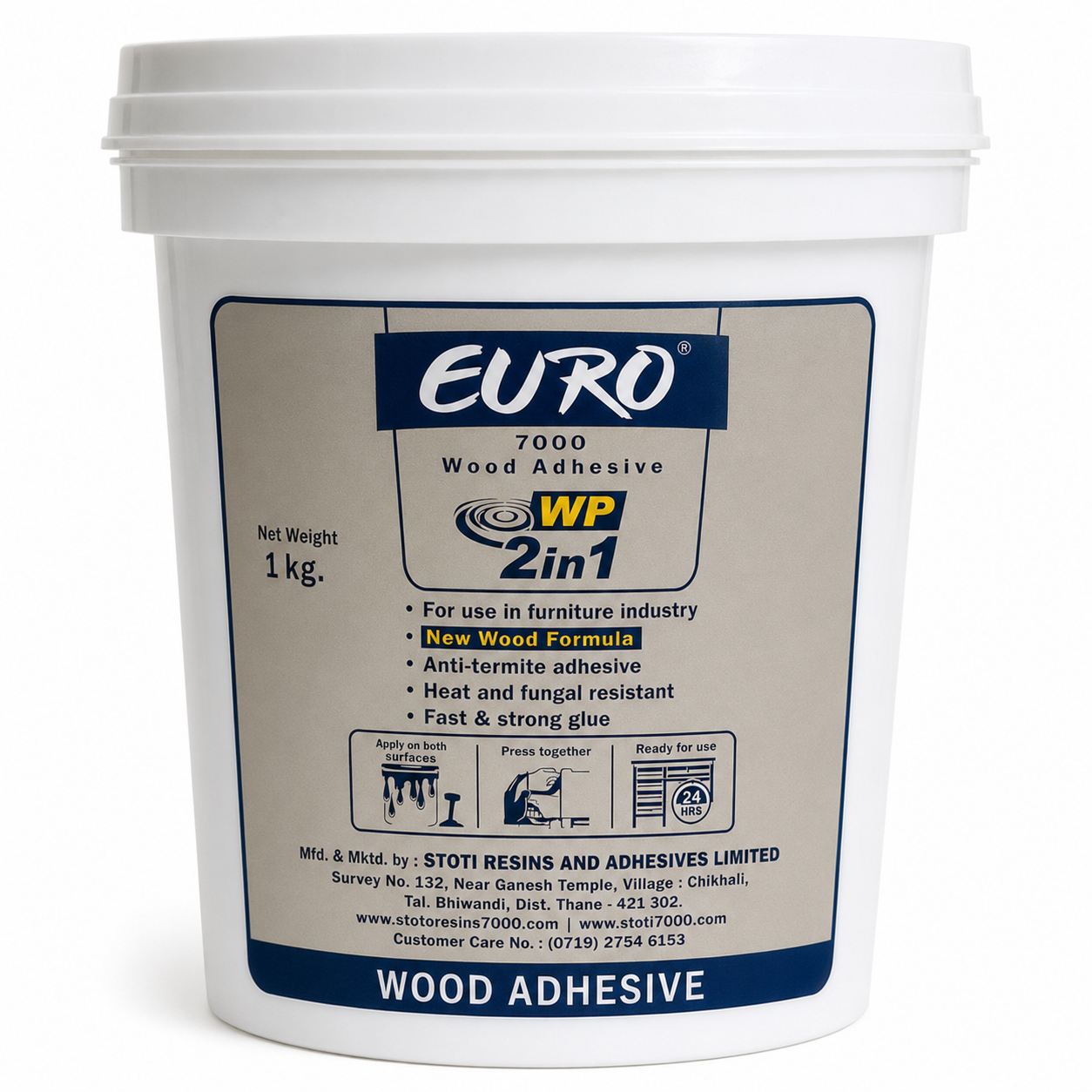 EURO WP 2-in-1 Wood Adhesive | Waterproof & Fast Drying | 1 kg | Pack of 1 image 2
