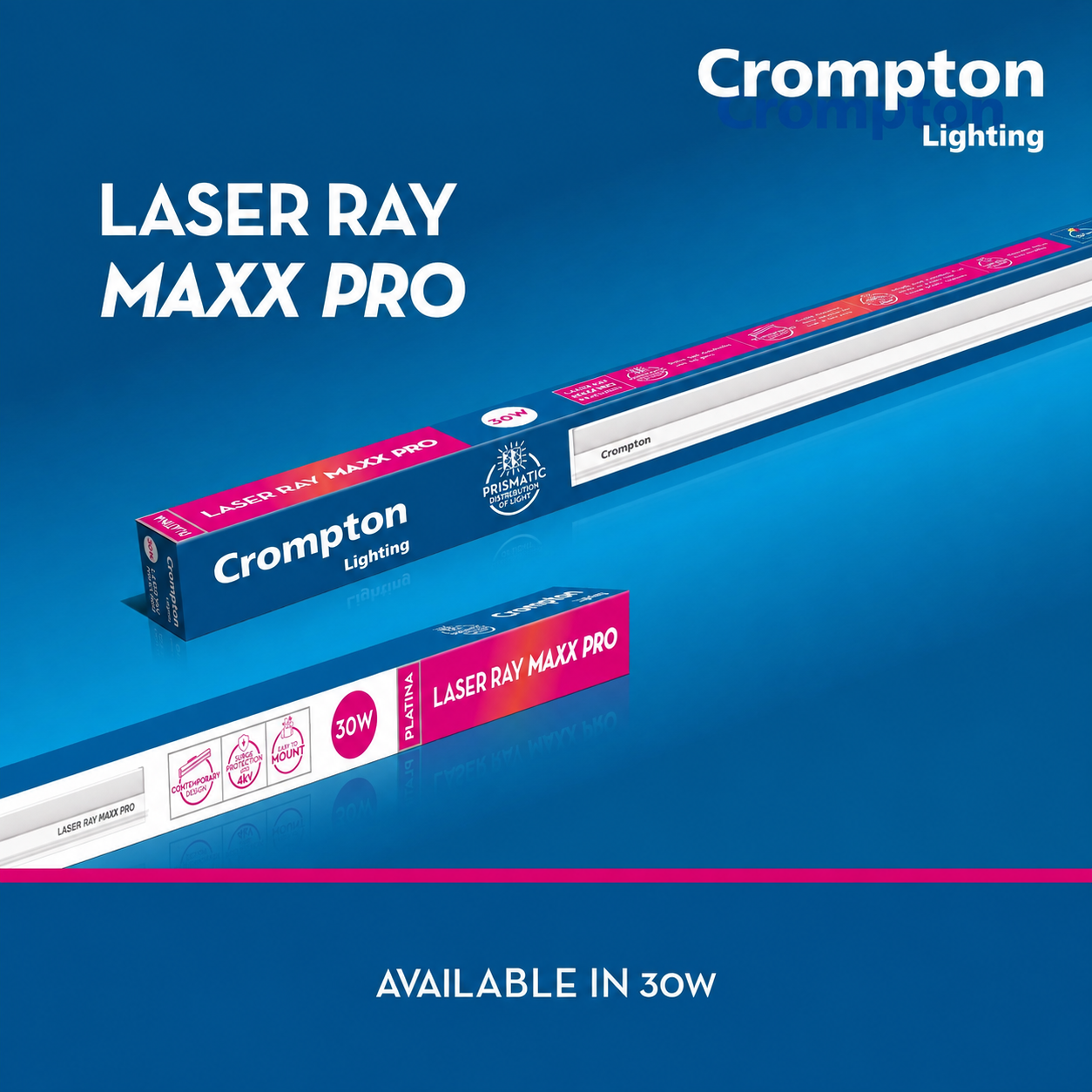 Crompton Laser Ray DMaxx LED Batten | PVC Body | Cool White | Pack of 1 image 4