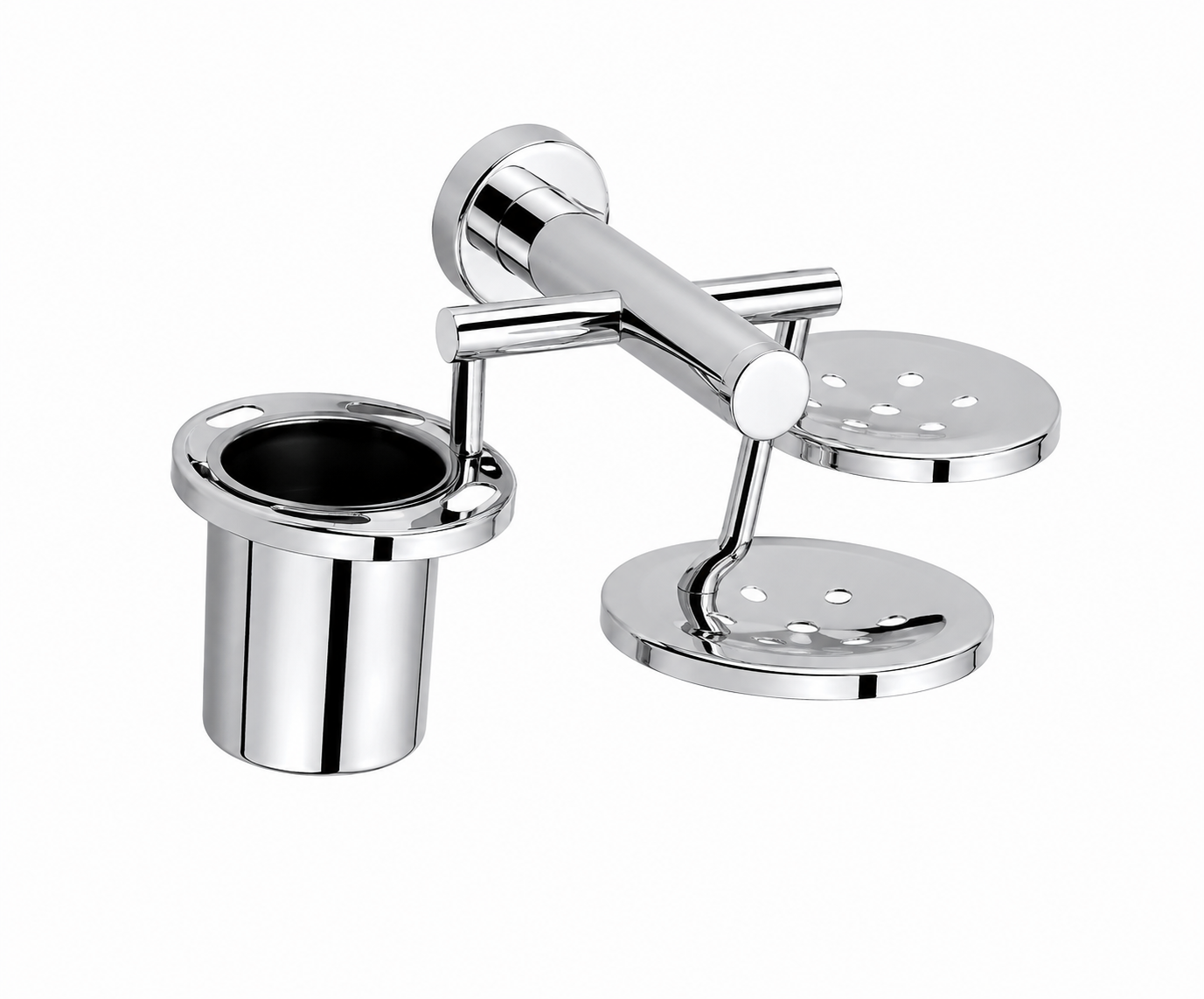 Bell Sanitary Wares | Premium Wall Mounted Three in One Tumbler Holder | Pack of 1 image 2