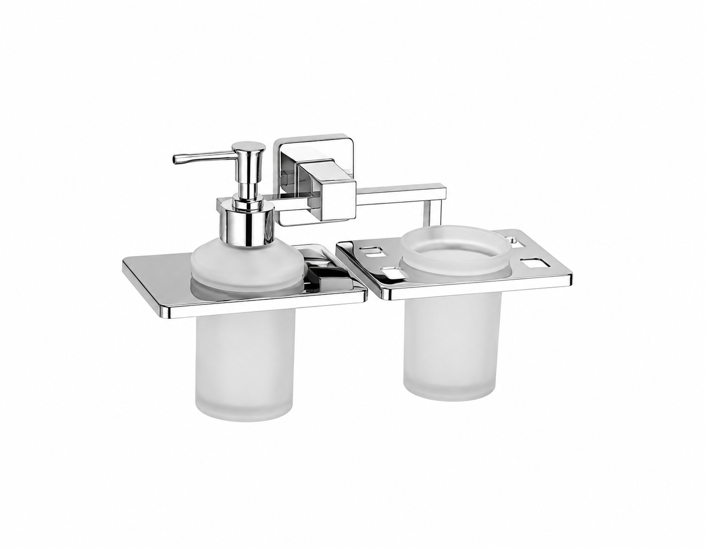 Bell Sanitary Wares | Premium Wall Mounted Tumbler Holder with Liquid Dispenser | Pack of 1 image 3