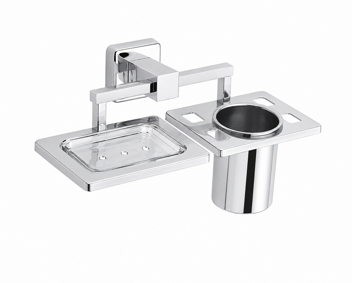Bell Sanitary Wares | Premium Wall Mounted Tumbler Holder with Soap Dish | Pack of 1 image 3