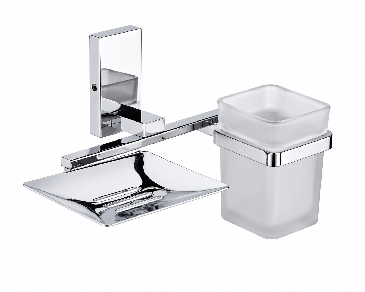 Bell Sanitary Wares | Premium Wall Mounted Tumbler Holder with Soap Dish | Pack of 1