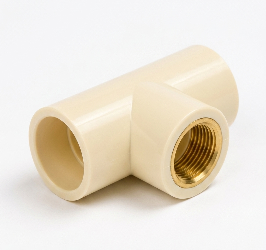 Astral CPVC Plumbing Pipe Brass FPT Socket Tee | High Pressure | Hot & Cold Water | Pack of 1