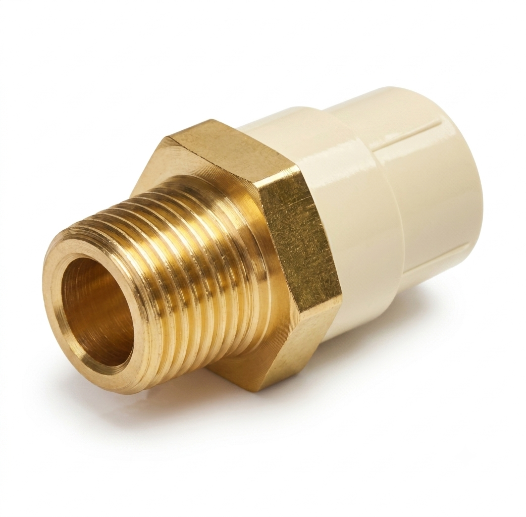 Astral CPVC Plumbing Pipe Reducer Male Adaptor | Brass Thread x Socket | High Pressure | Hot & Cold Water | Pack of 1
