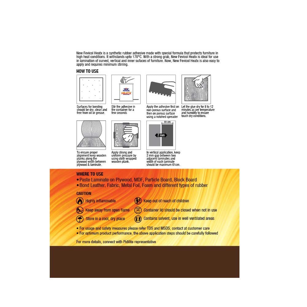 Fevicol HeatX Synthetic Rubber Heatproof Adhesive | Heat Resistant | Pack of 1 image 8
