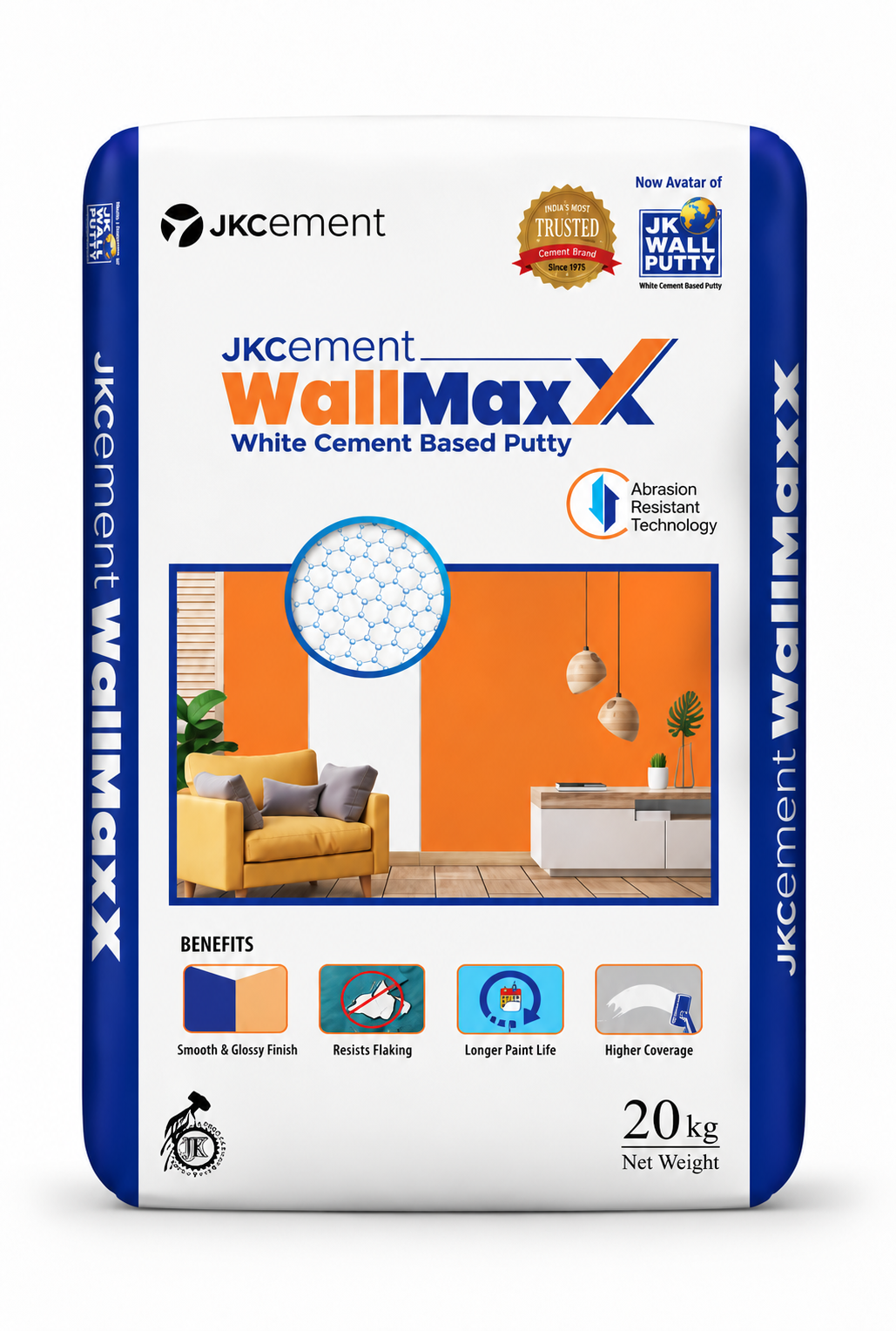 JK Cement WallMax X Wall Putty | White Cement Based Putty | Pack of 1 image 2