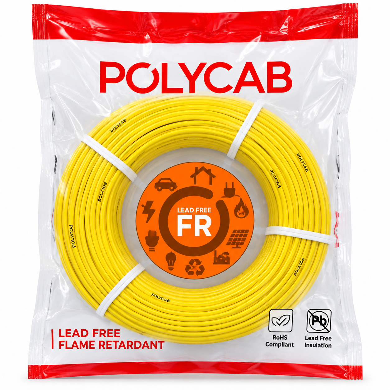 Polycab FRLF PVC Insulated Single Core Flexible Industrial Cable | 200 m | Pack of 1 image 3