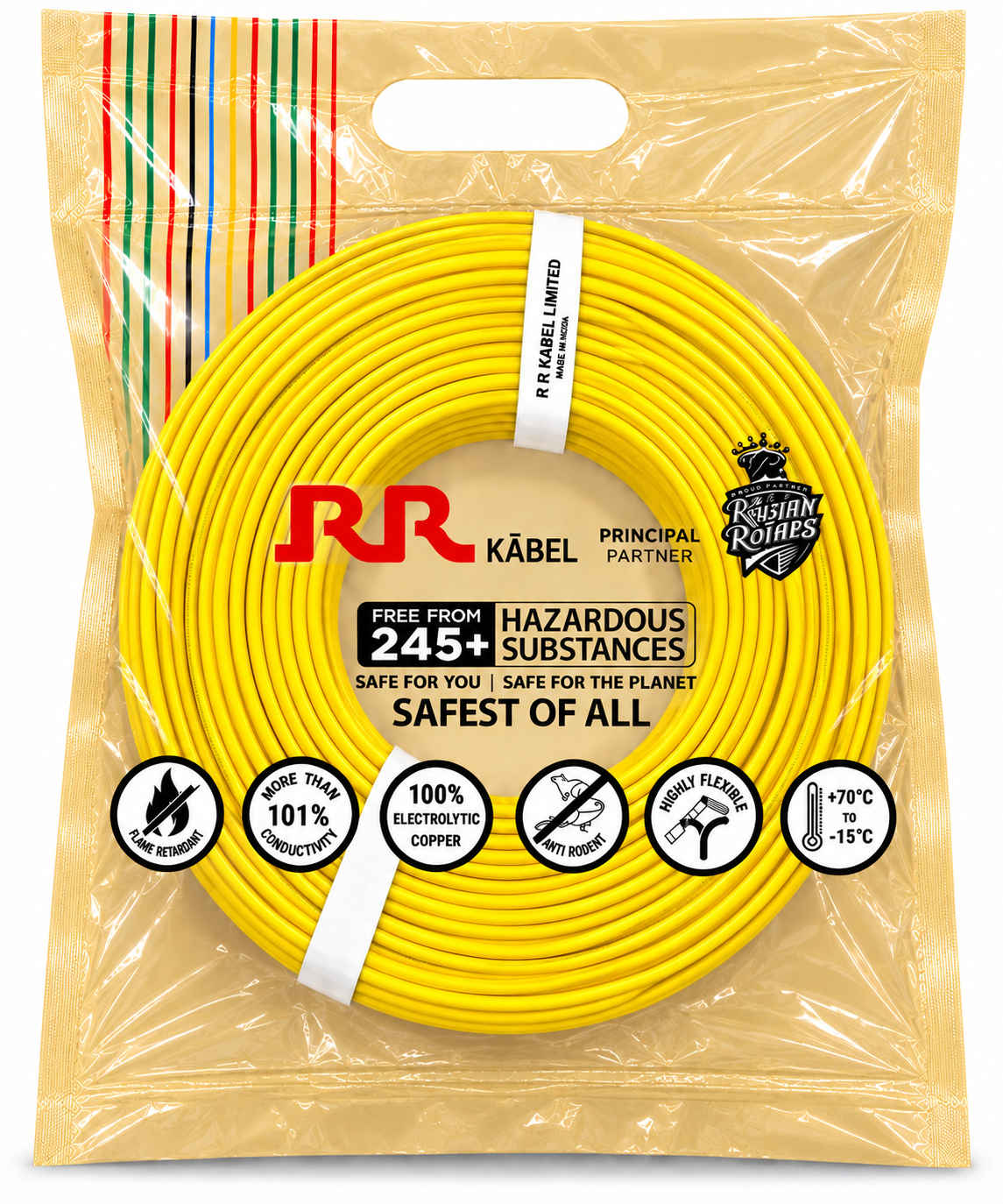 RR Kabel FR HSF PVC Insulated Single Core Flexible Industrial Wire | 200 m | Pack of 1 image 3