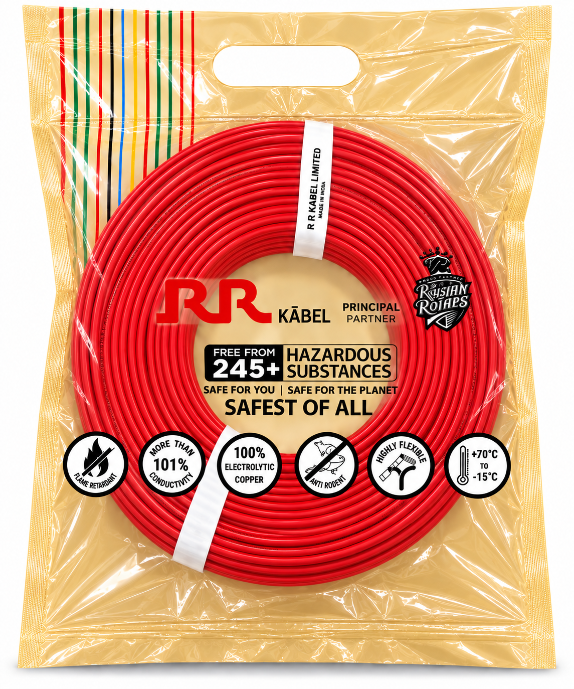 RR Kabel FR HSF PVC Insulated Single Core Flexible Industrial Wire | 200 m | Pack of 1 image 2