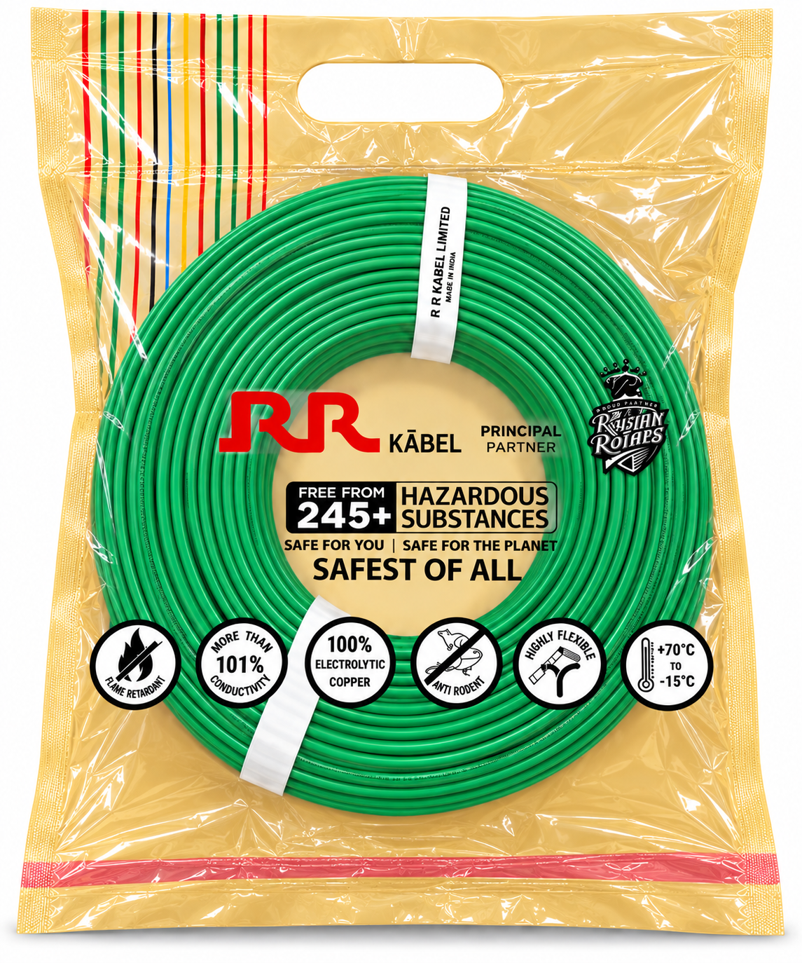 RR Kabel FR HSF PVC Insulated Single Core Flexible Industrial Wire | 200 m | Pack of 1 image 6