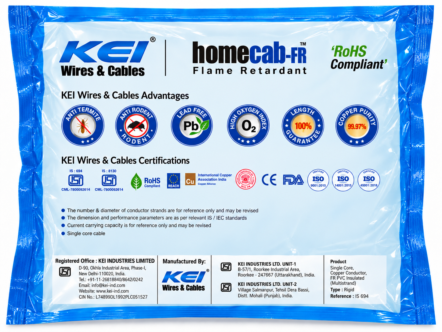 KEI FR PVC Insulated Multi Core Flexible Industrial Cable | 300 m | Pack of 1 image 2