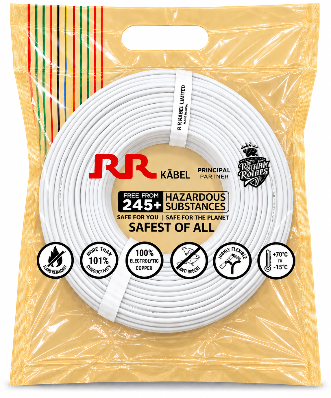 RR Kabel FR HSF PVC Insulated Single Core Flexible Industrial Wire | 200 m | Pack of 1 image 8