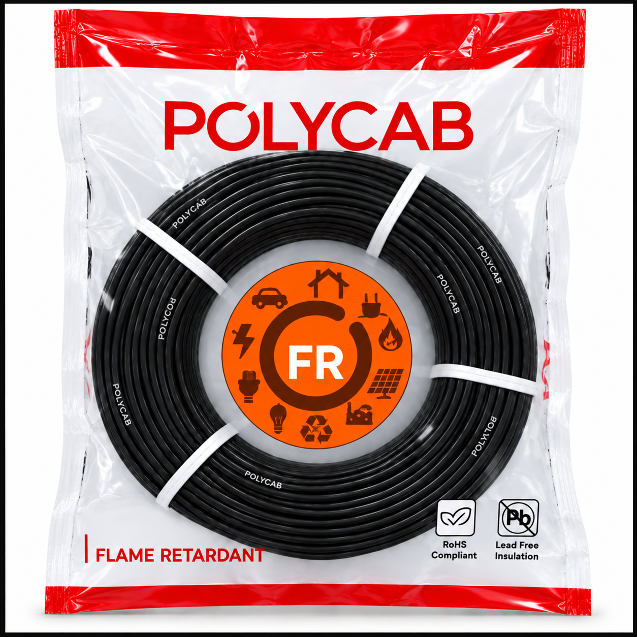 Polycab FR PVC Insulated Single Core Flexible Electrical Cable | 100 m | Pack of 1 image 3