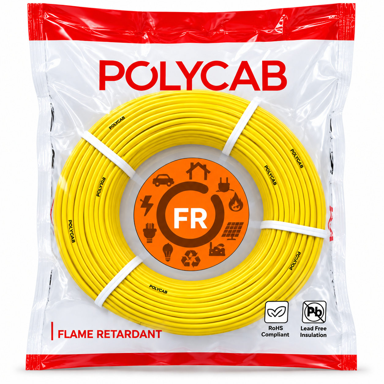 Polycab FR PVC Insulated Single Core Flexible Electrical Cable | 100 m | Pack of 1 image 2