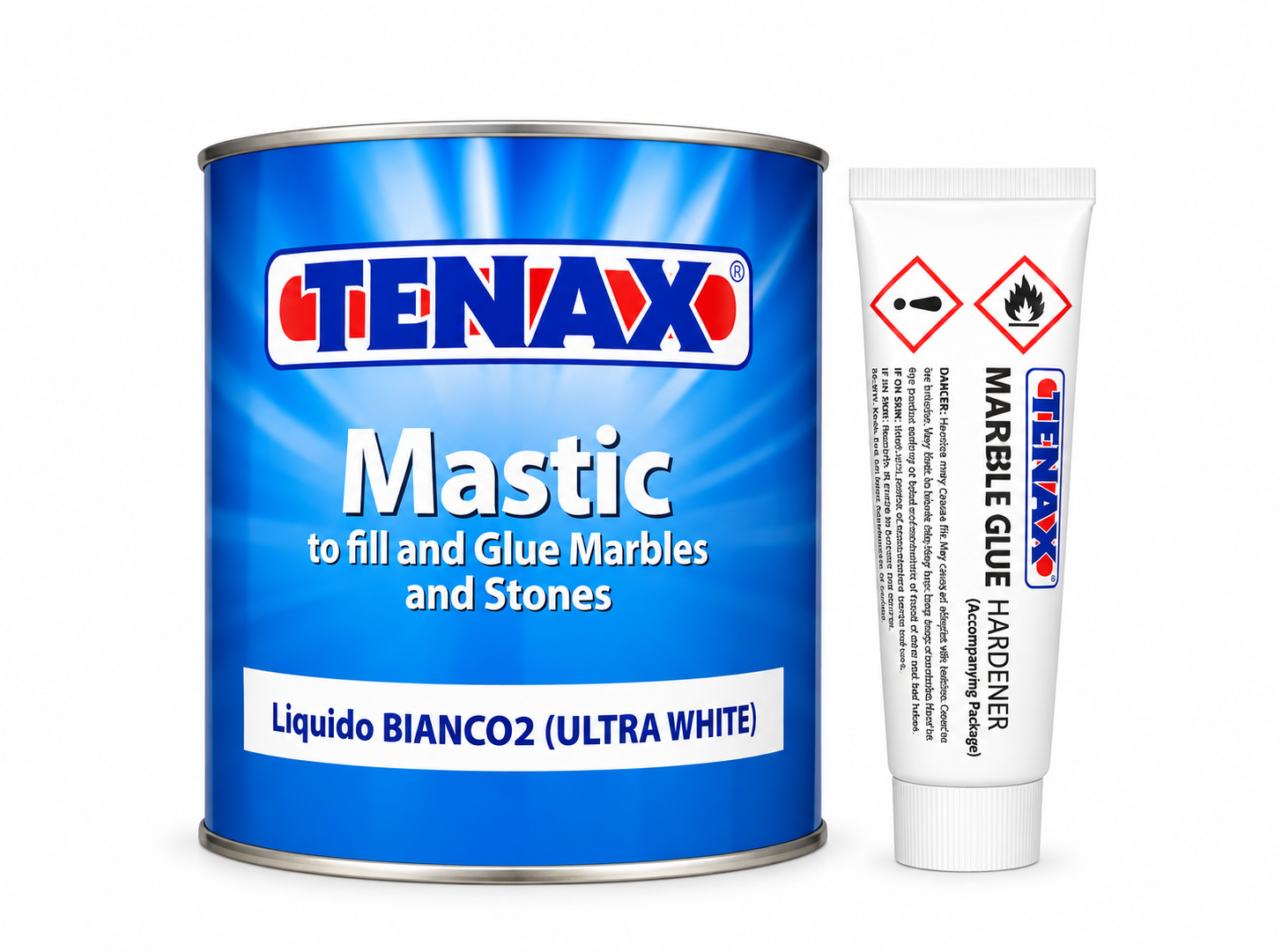 Tenax Mastic Liquido/Solido Bianco2 (Ultra White) for Marble & Stone | 1.35 Kg | Pack of 1